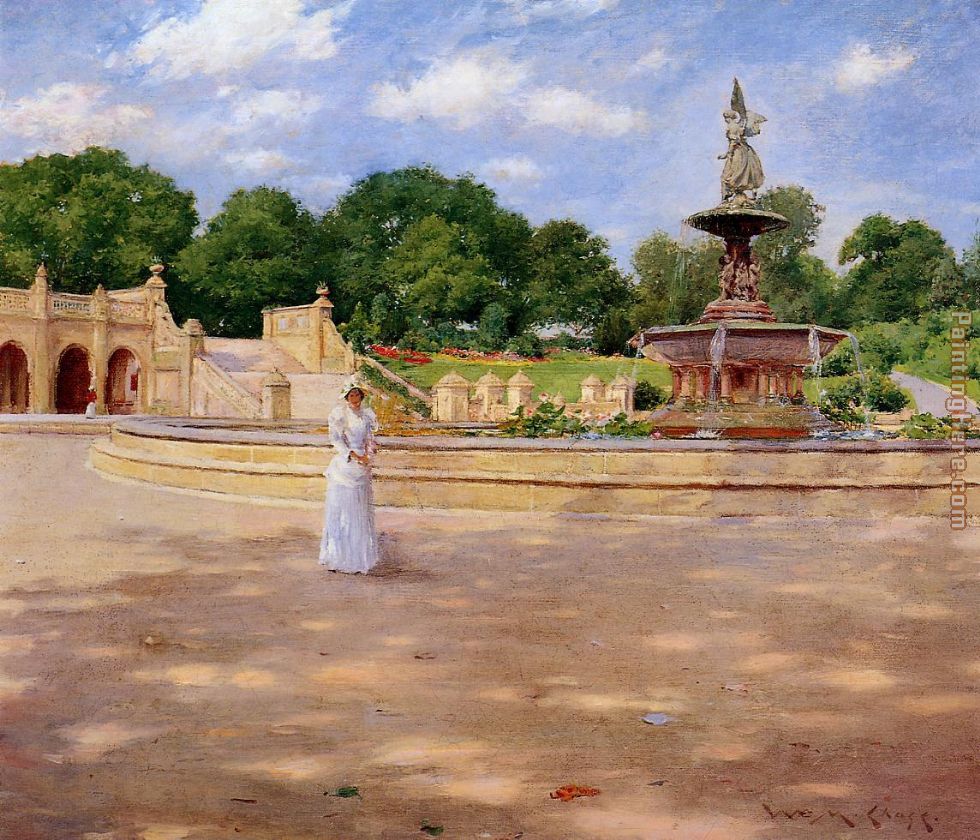William Merritt Chase An Early Stroll in the Park